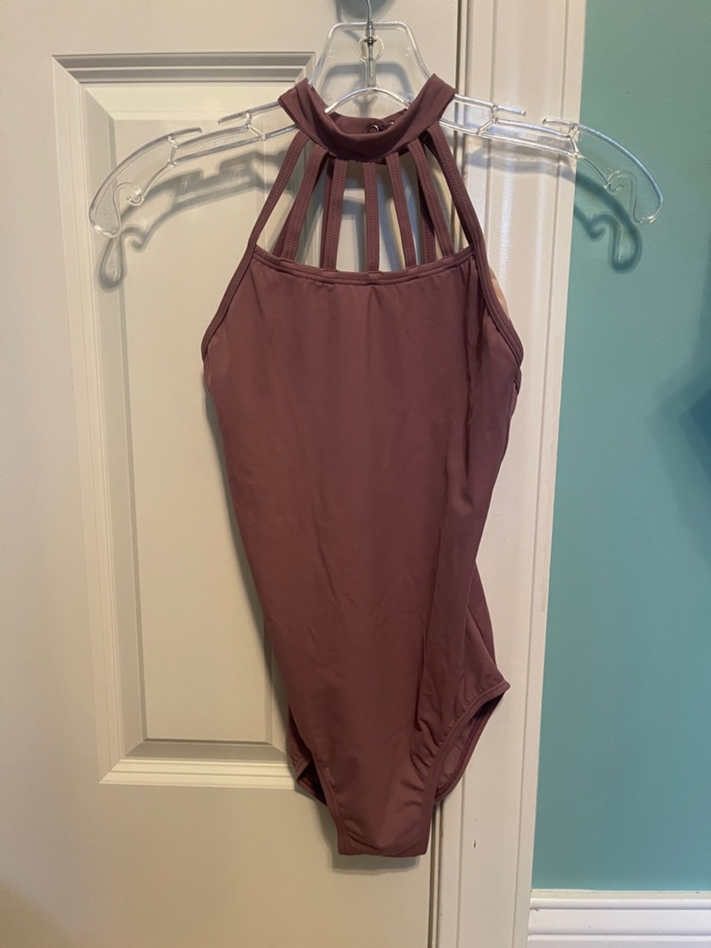 balera Mauve High-Neck Strappy One-Piece